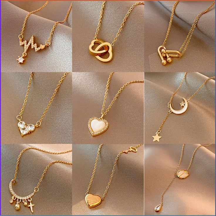 Gold pendant necklace